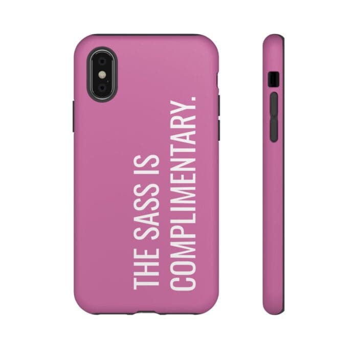 'The Sass is Complimentary' Phone Case (Light Pink) - Image 6
