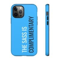 'The Sass is Complimentary' Phone Case ('Two Guys' Blue) - Image 34