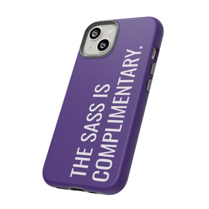 'The Sass is Complimentary' Phone Case (Purple) - Image 68