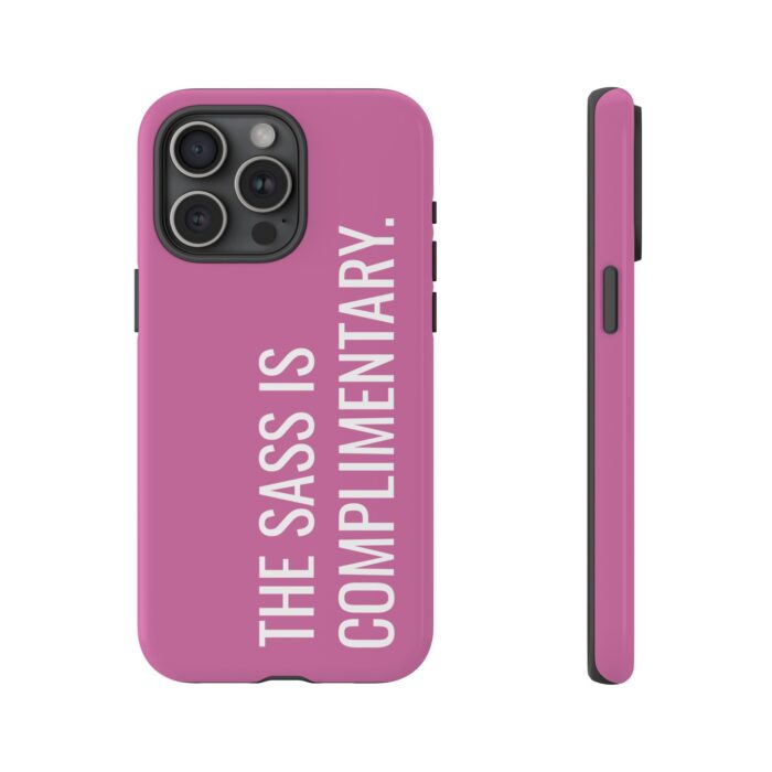 'The Sass is Complimentary' Phone Case (Light Pink) - Image 107