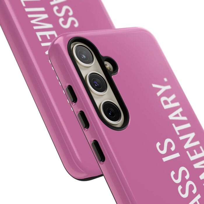 'The Sass is Complimentary' Phone Case (Light Pink) - Image 114