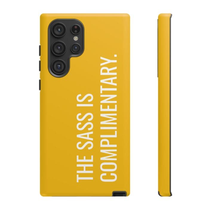 'The Sass is Complimentary' Phone Case (Yellow) - Image 64