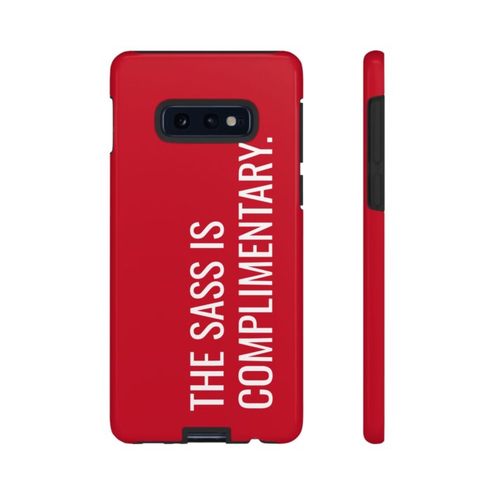 'The Sass is Complimentary' Phone Case (Red) - Image 13