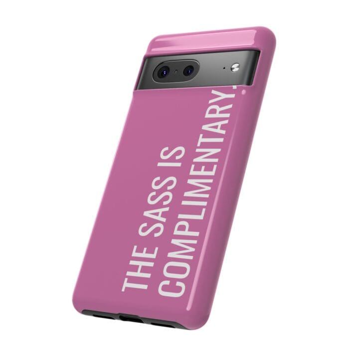 'The Sass is Complimentary' Phone Case (Light Pink) - Image 94