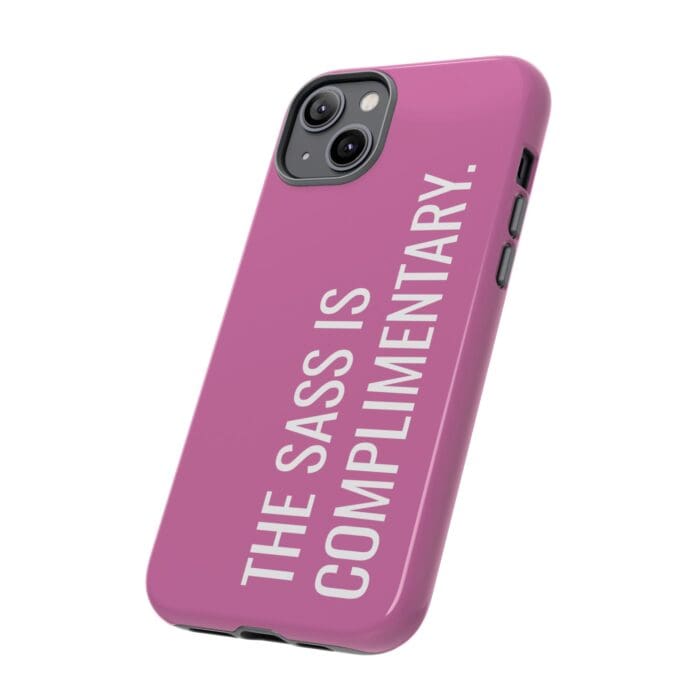 'The Sass is Complimentary' Phone Case (Light Pink) - Image 74