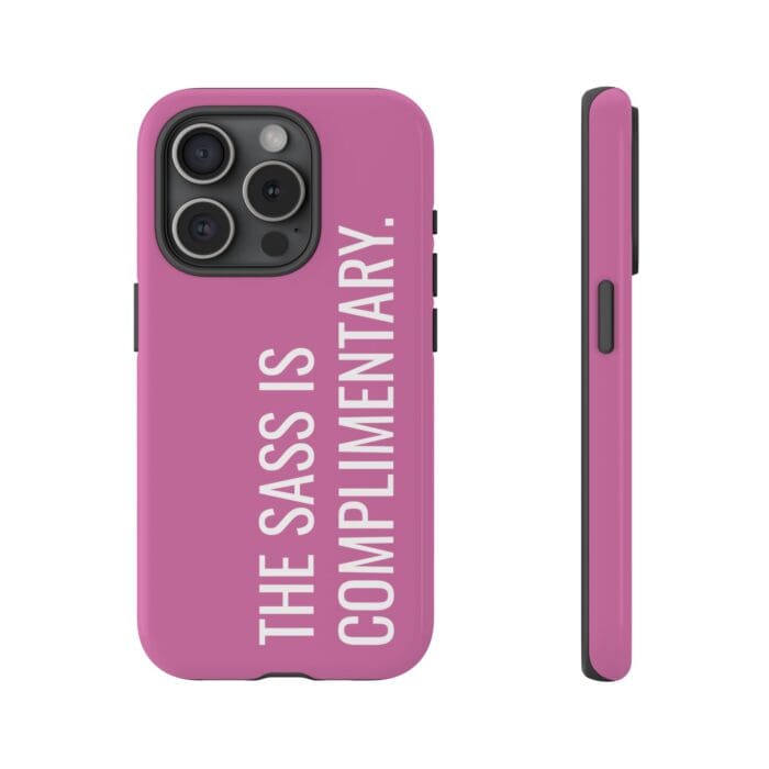 'The Sass is Complimentary' Phone Case (Light Pink) - Image 105