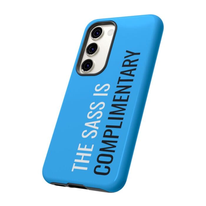 'The Sass is Complimentary' Phone Case ('Two Guys' Blue) - Image 82
