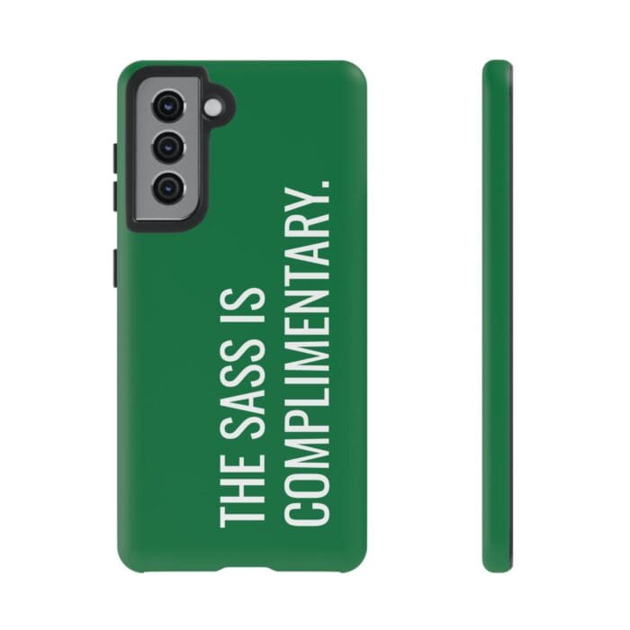 'The Sass is Complimentary' Phone Case (Green) - Image 46