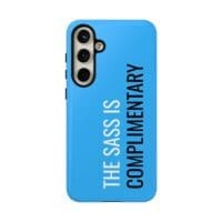 'The Sass is Complimentary' Phone Case ('Two Guys' Blue) - Image 113