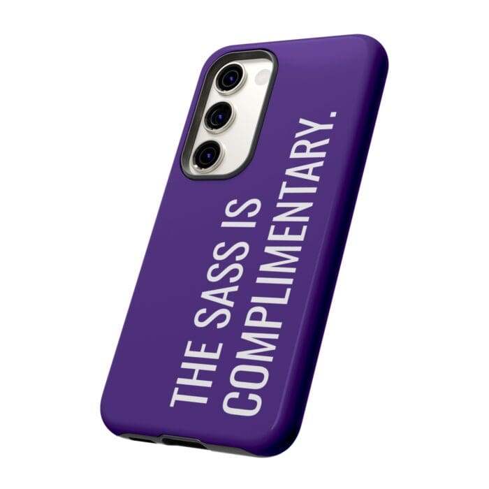 'The Sass is Complimentary' Phone Case (Purple) - Image 82