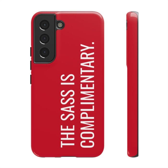 'The Sass is Complimentary' Phone Case (Red) - Image 59