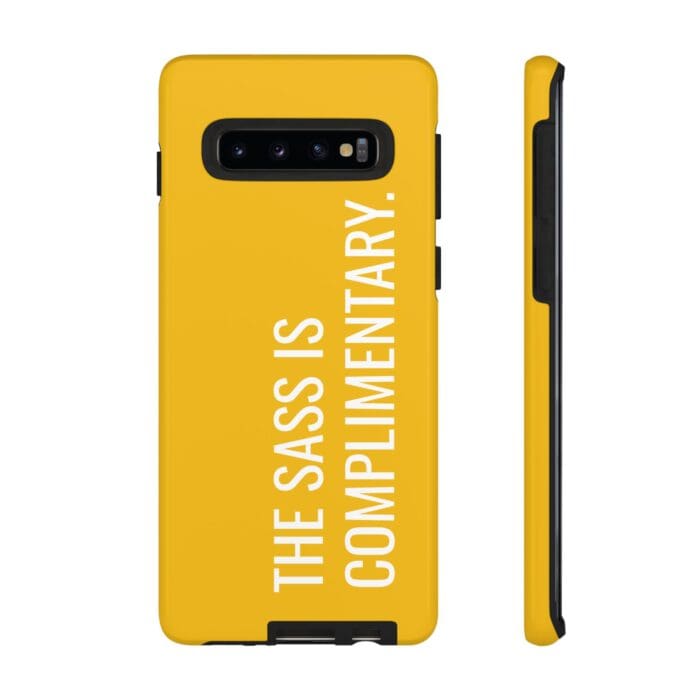 'The Sass is Complimentary' Phone Case (Yellow) - Image 15