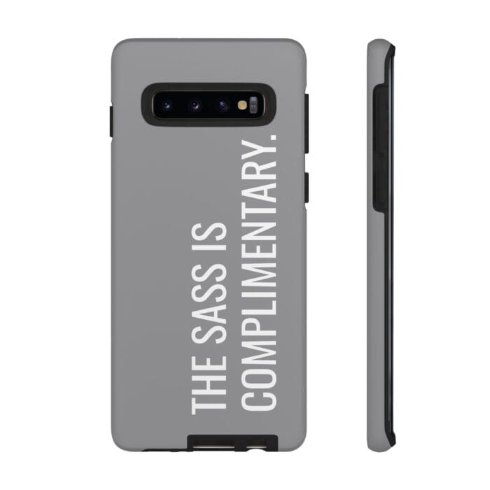 'The Sass is Complimentary' Phone Case (Grey) - Image 16