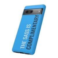 'The Sass is Complimentary' Phone Case ('Two Guys' Blue) - Image 96