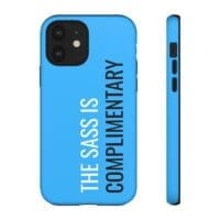 'The Sass is Complimentary' Phone Case ('Two Guys' Blue) - Image 32