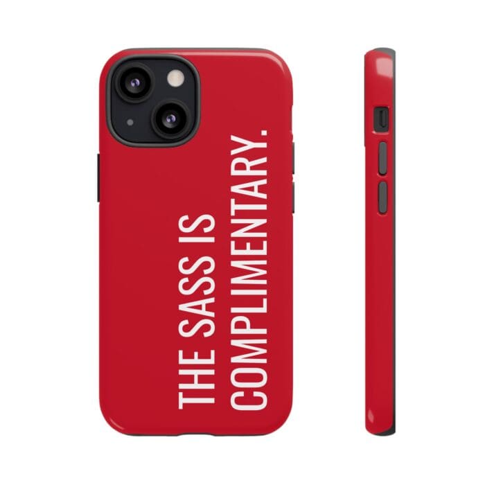 'The Sass is Complimentary' Phone Case (Red) - Image 39