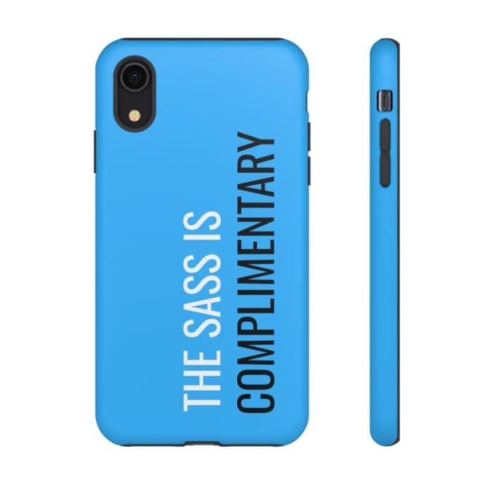 'The Sass is Complimentary' Phone Case ('Two Guys' Blue) - Image 8