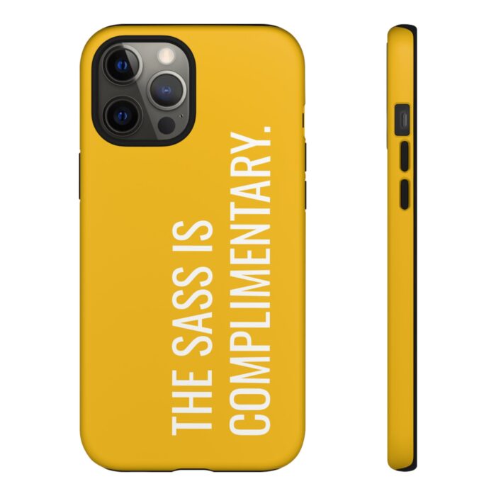 'The Sass is Complimentary' Phone Case (Yellow) - Image 36