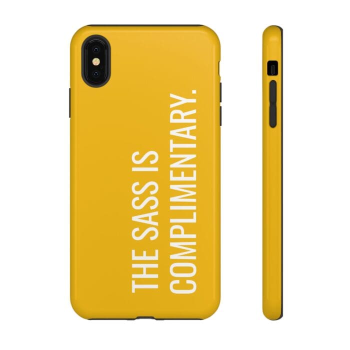 'The Sass is Complimentary' Phone Case (Yellow) - Image 11