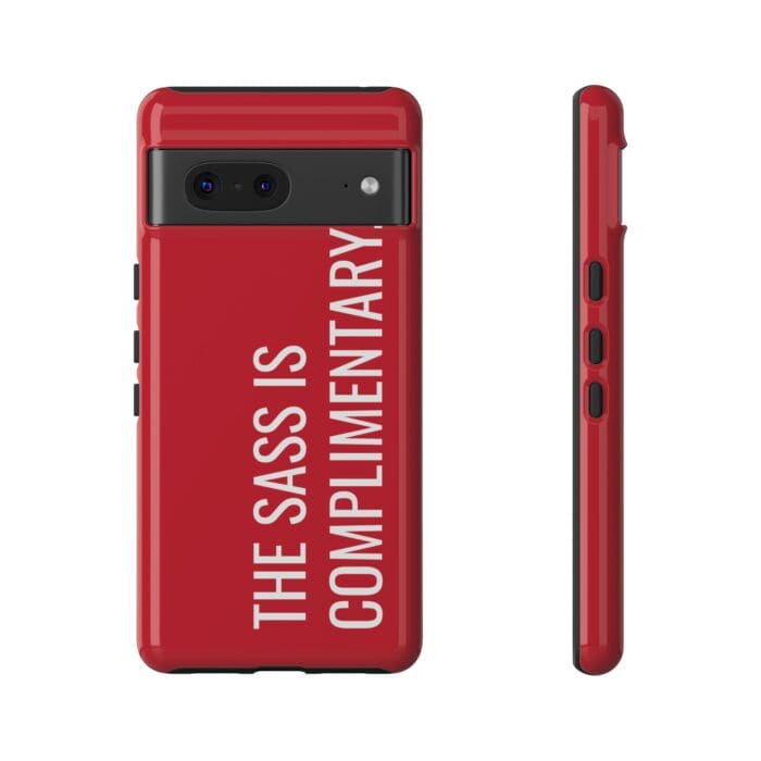 'The Sass is Complimentary' Phone Case (Red) - Image 93