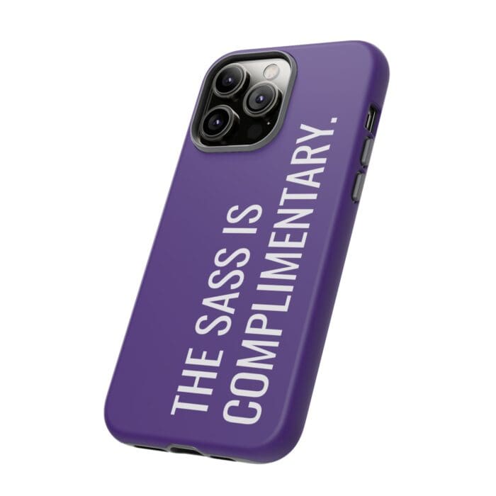 'The Sass is Complimentary' Phone Case (Purple) - Image 80