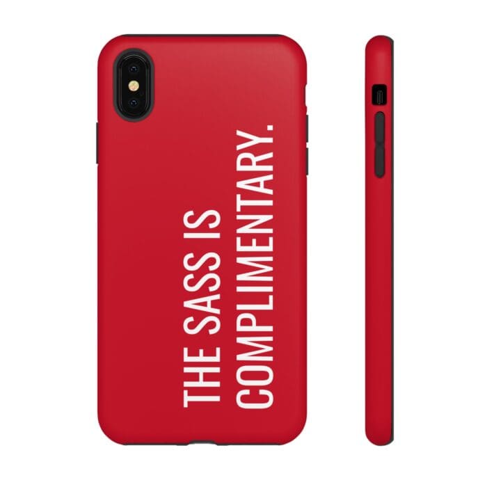 'The Sass is Complimentary' Phone Case (Red) - Image 12