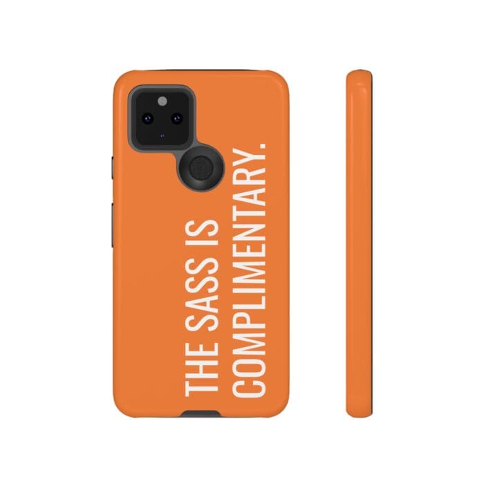 'The Sass is Complimentary' Phone Case (Orange) - Image 51