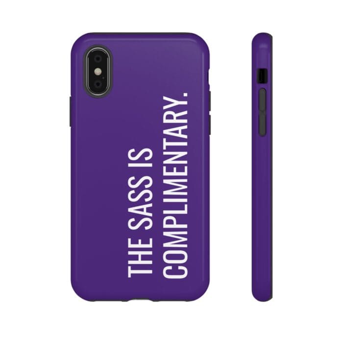 'The Sass is Complimentary' Phone Case (Purple) - Image 9