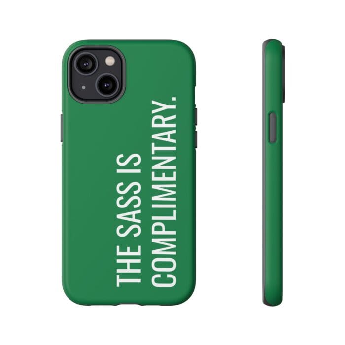 'The Sass is Complimentary' Phone Case (Green) - Image 75