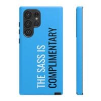 'The Sass is Complimentary' Phone Case ('Two Guys' Blue) - Image 64