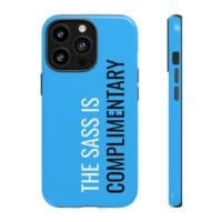 'The Sass is Complimentary' Phone Case ('Two Guys' Blue) - Image 41