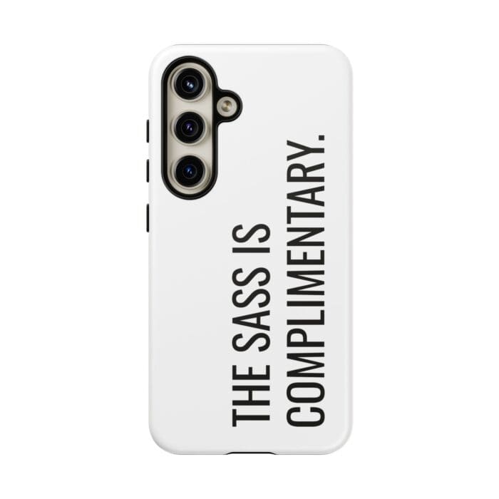 'The Sass is Complimentary' Phone Case (White) - Image 111