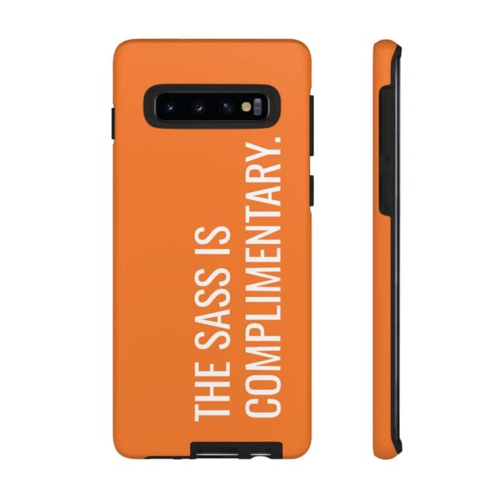 'The Sass is Complimentary' Phone Case (Orange) - Image 16