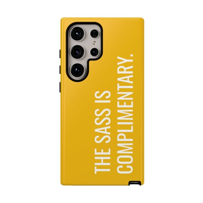 'The Sass is Complimentary' Phone Case (Yellow) - Image 117