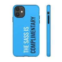 'The Sass is Complimentary' Phone Case ('Two Guys' Blue) - Image 18
