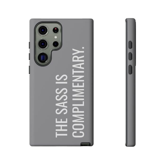 'The Sass is Complimentary' Phone Case (Grey) - Image 91