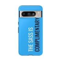 'The Sass is Complimentary' Phone Case ('Two Guys' Blue) - Image 121