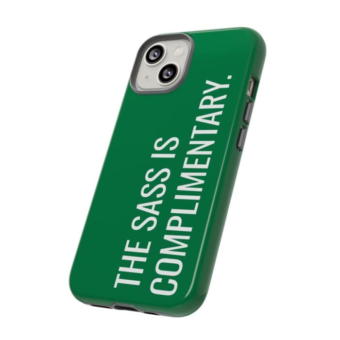 'The Sass is Complimentary' Phone Case (Green) - Image 66