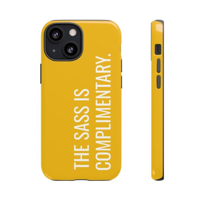 'The Sass is Complimentary' Phone Case (Yellow) - Image 39