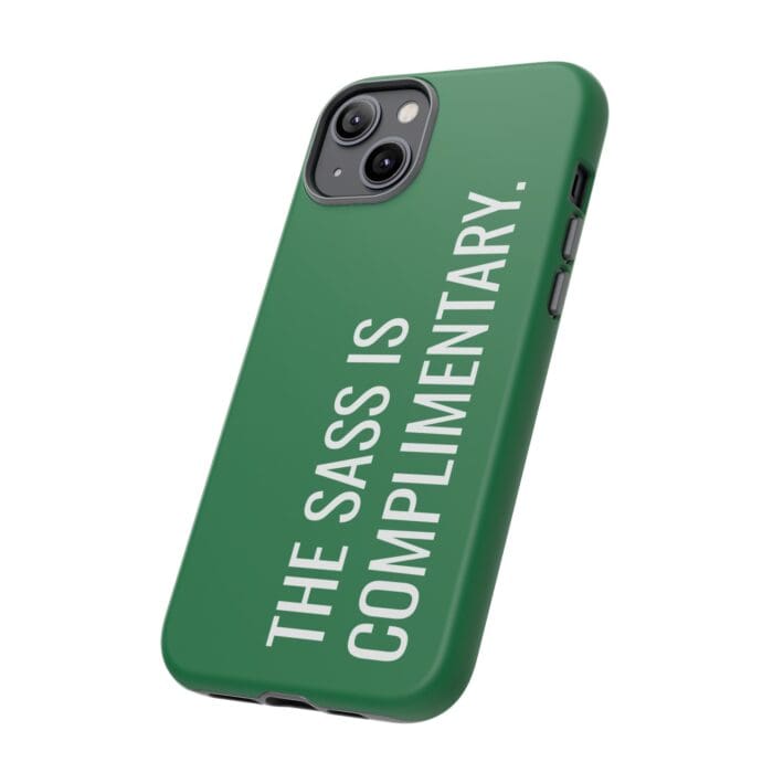 'The Sass is Complimentary' Phone Case (Green) - Image 76