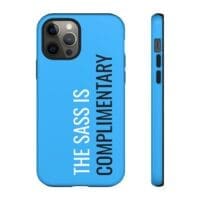 'The Sass is Complimentary' Phone Case ('Two Guys' Blue) - Image 33