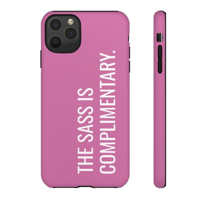 'The Sass is Complimentary' Phone Case (Light Pink) - Image 22