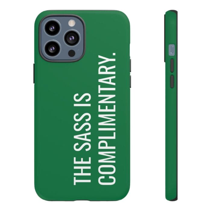 'The Sass is Complimentary' Phone Case (Green) - Image 44