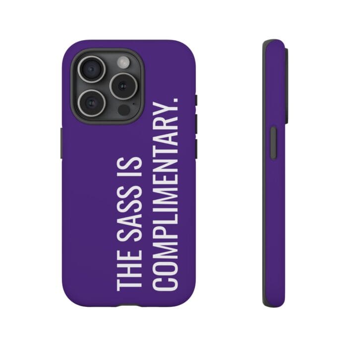 'The Sass is Complimentary' Phone Case (Purple) - Image 106