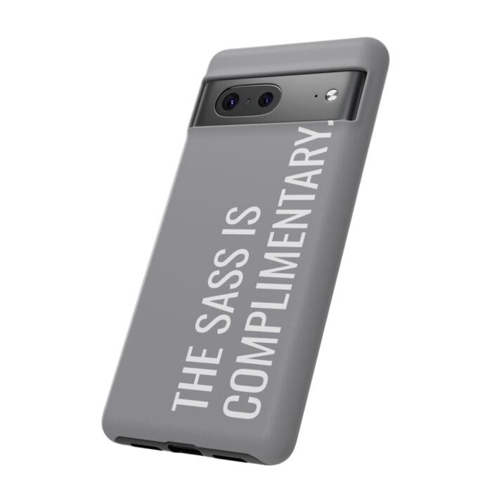 'The Sass is Complimentary' Phone Case (Grey) - Image 96