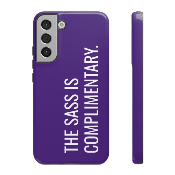 'The Sass is Complimentary' Phone Case (Purple) - Image 61