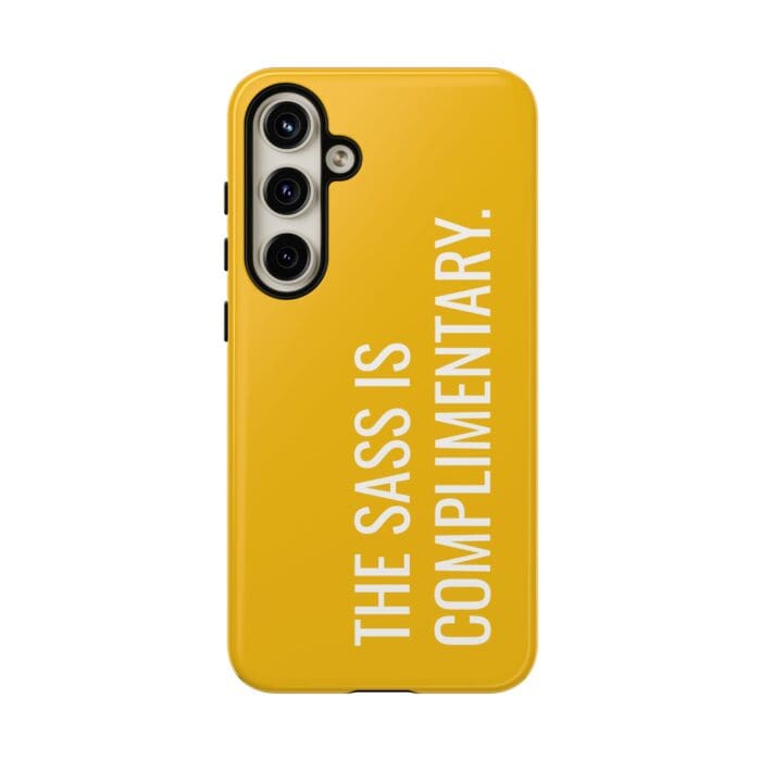 'The Sass is Complimentary' Phone Case (Yellow) - Image 113