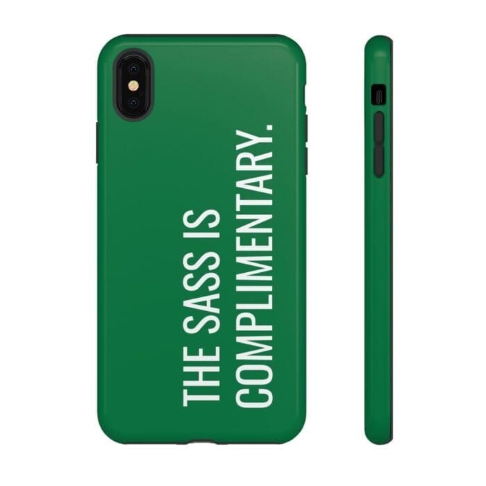 'The Sass is Complimentary' Phone Case (Green) - Image 11