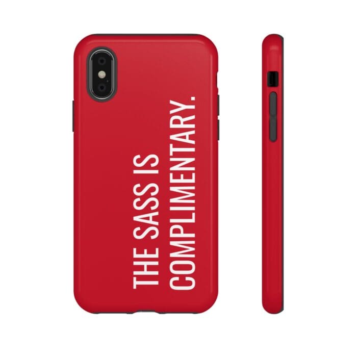 'The Sass is Complimentary' Phone Case (Red) - Image 9