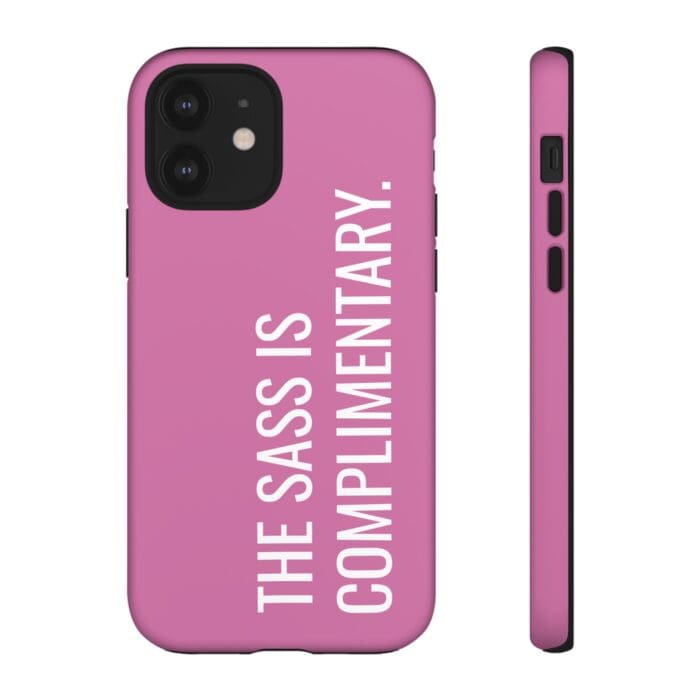 'The Sass is Complimentary' Phone Case (Light Pink) - Image 32